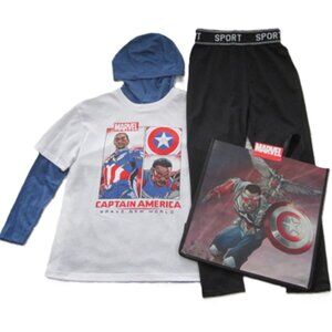 Captain America  Brave New World T-Shirt Hooded Shirt Track Pants Gift Bag NEW